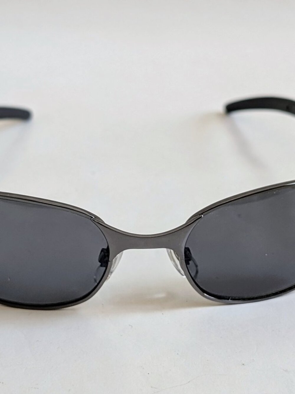 NWT Vintage 90's Rectangle Metal Sport Sunglasses (D. Gunmetal)